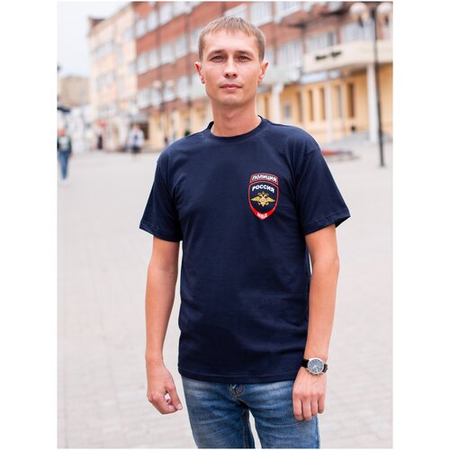 Футболка, размер 54, синий