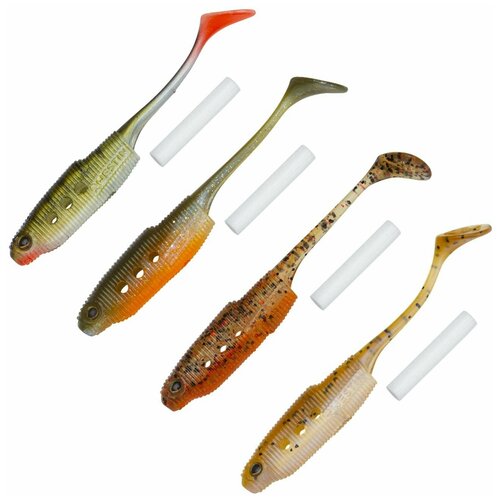 Приманка силиконовая Westin HollowTeez Shadtail 9см 6шт Clear Water Mix 1160₽