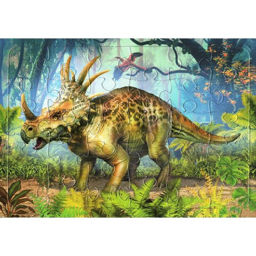 Пазл Динозавр стиракозавр 30 элементов