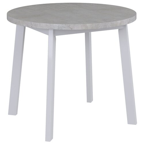 Стол Next круглый раскладной 90-120x90x76,5см, Угольный камень, чёрный / стол кухонный / круглый черный стол / раскладной стол