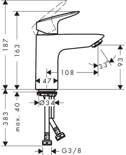 Смеситель для раковины Hansgrohe Logis 71101000