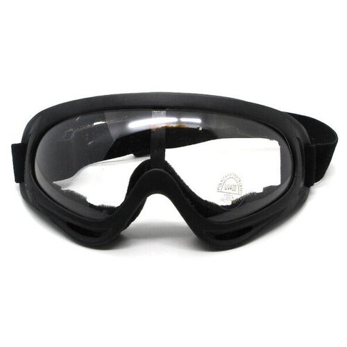 Очки спортивные горнолыжные / Горнолыжная маска / Защитные очки для сноуборда, мототехники и снегохода, стекло прозрачное