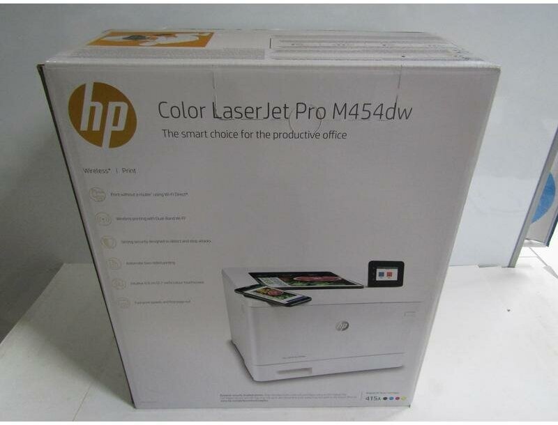 Принтер лазерный HP Color LaserJet Pro M454dw лазерный, цвет: белый [w1y45a] - фото №9