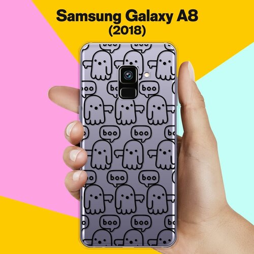 силиконовый чехол travel the world bag на samsung galaxy a8 2018 самсунг галакси а8 2018 Силиконовый чехол на Samsung Galaxy A8 (2018) Boo / для Самсунг Галакси А8 2018