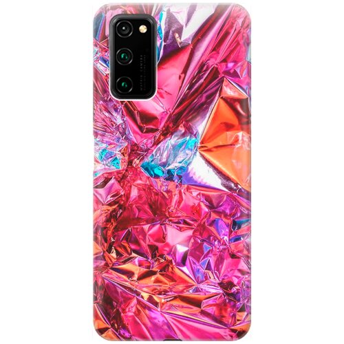 фото Re:pa накладка transparent для honor view 30 pro с принтом "розовая фольга"