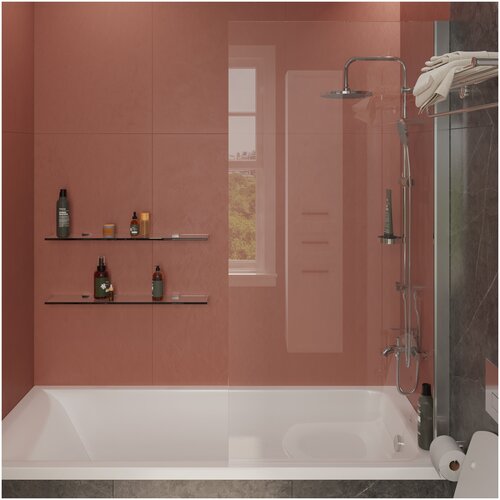 Шторка на ванну STWORKI Стокгольм GV-861 MT 60х150 см профиль хром матовый 14090₽