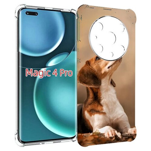 Чехол MyPads бигль-собака для Honor Magic4 Pro / Magic4 Ultimate задняя-панель-накладка-бампер