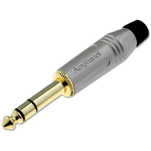 AMPHENOL ACPS-GN-AU джек стерео, кабельный, 6.3 мм, корпус металл, цвет никель, покрытие контакт