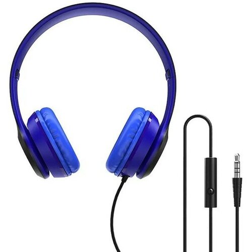 Borofone Наушники Borofone BO5 Star sound накладные микрофон Jack 35 мм кабель 12 м синие 1731₽