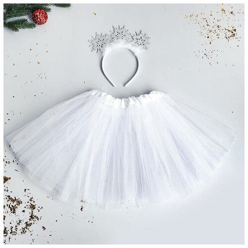 фото Карнавальный набор "маленькая снежинка" ободок, юбка 5113332 страна карнавалия
