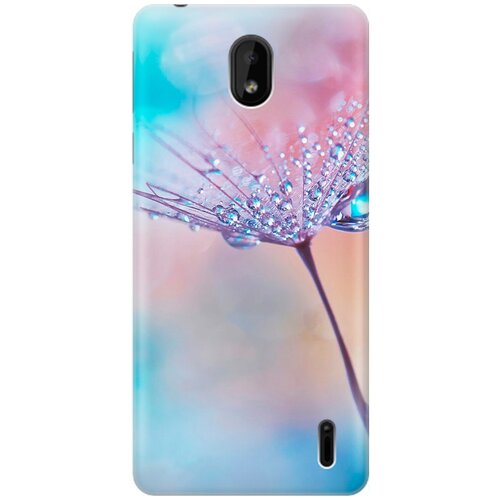 фото Ультратонкий силиконовый чехол-накладка для nokia 1 plus с принтом "капелька на одуванчике" gosso