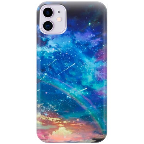 фото Re:pa накладка transparent для apple iphone 11 с принтом "звездопад"