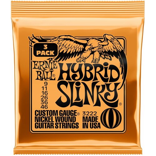 ERNIE BALL 3222 Nickel Wound Slinky Hybrid 9-46 Струны для электрогитары