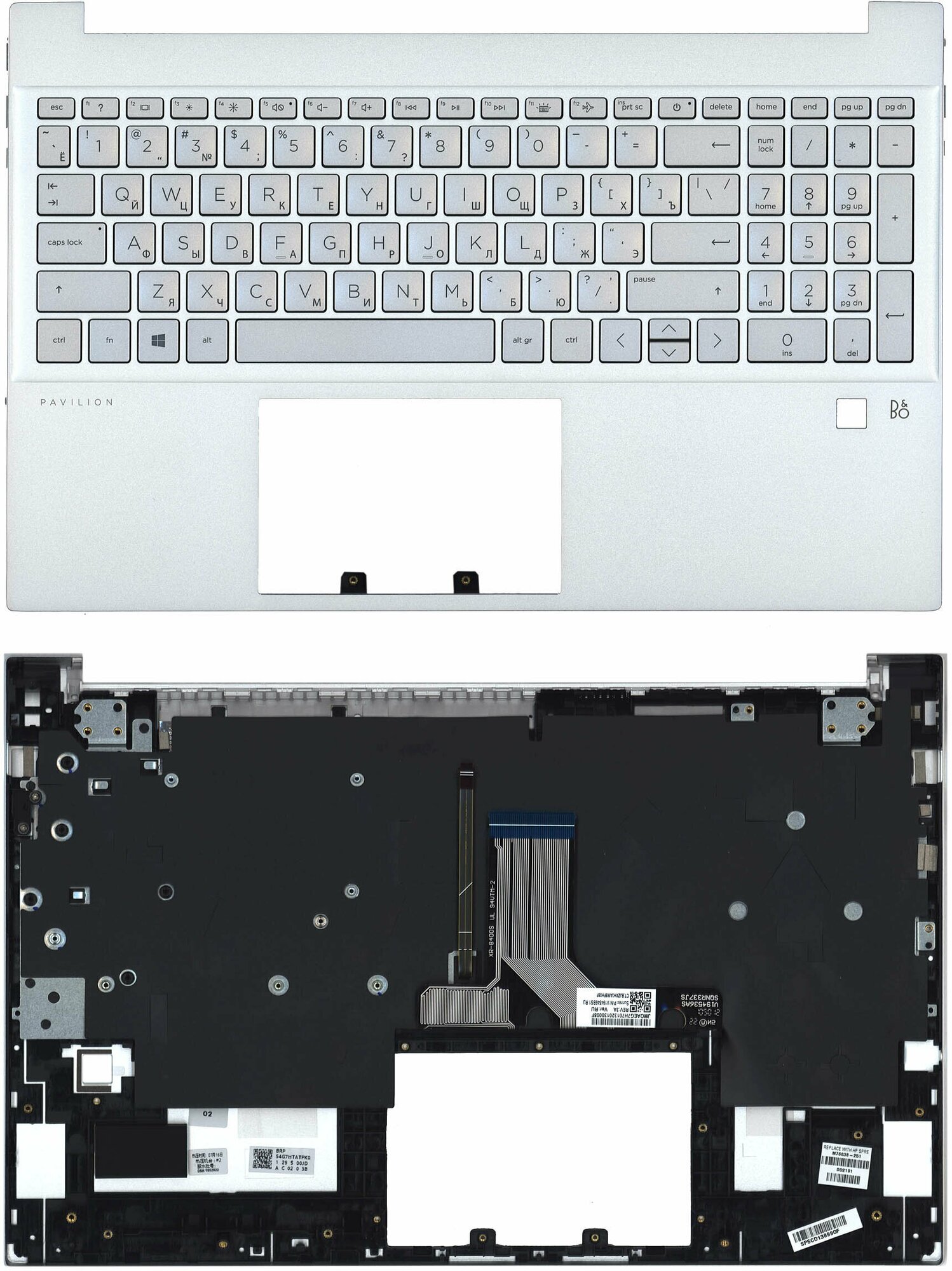 Клавиатура для ноутбука HP Pavilion 15-EG 15-EH топкейс FPR NO/SD