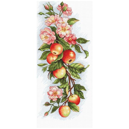 фото Luca-s набор для вышивания композиция с яблоками 17 х 38 см (b211)