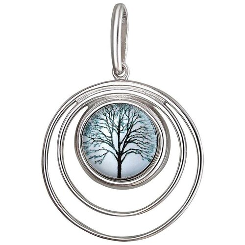 фото Эстет подвеска дерево с ювелирным стеклом из серебра 01п252697-4
