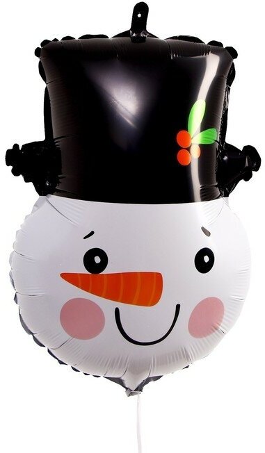 Шар фольгированный 24" «Снеговик в шляпе»