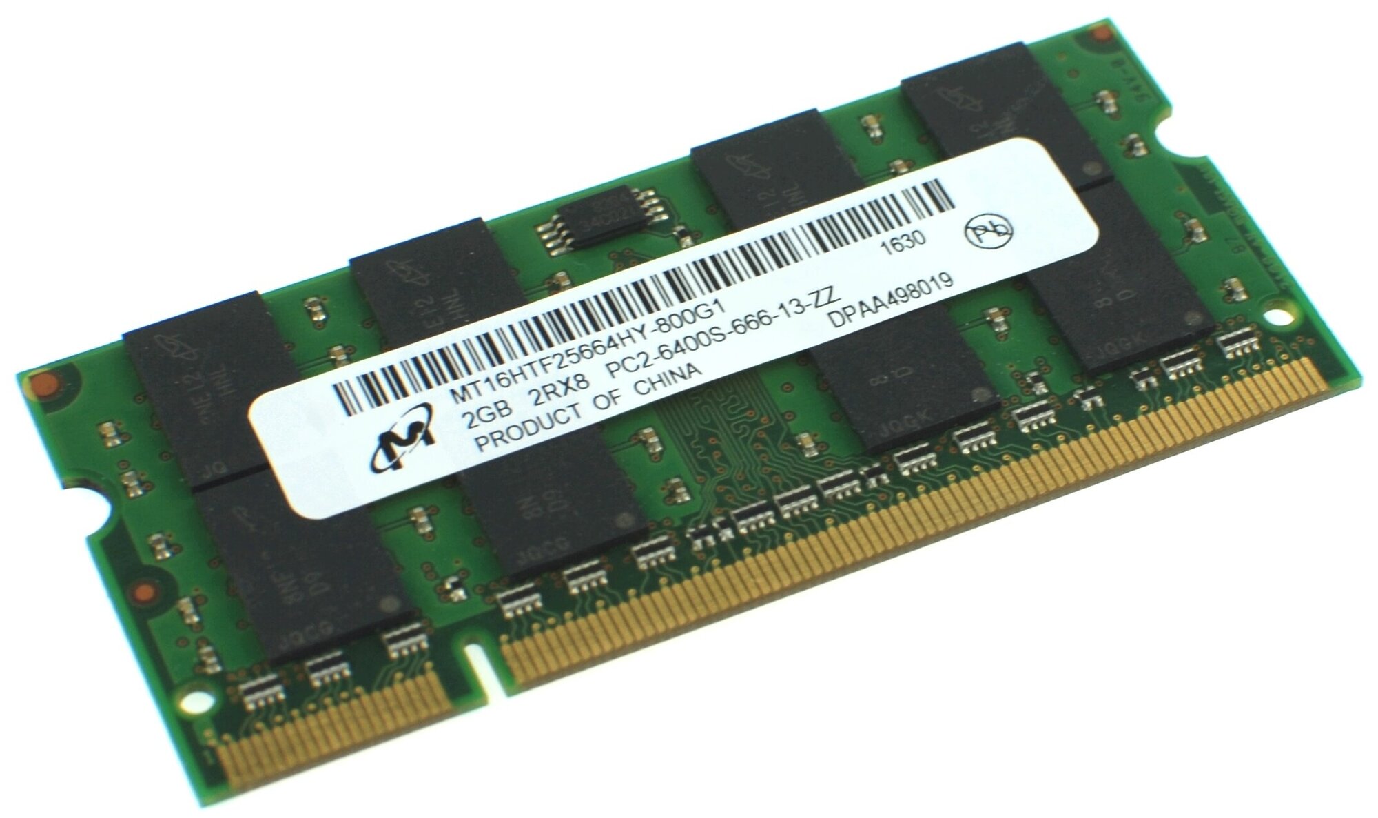 Оперативная память Micron 2GB DDR2 SO-DIMM PC2-6400S 800MHz