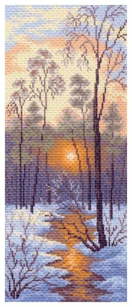 Рисунок на канве матренин посад арт.24х47 - 1204 Зимний закат