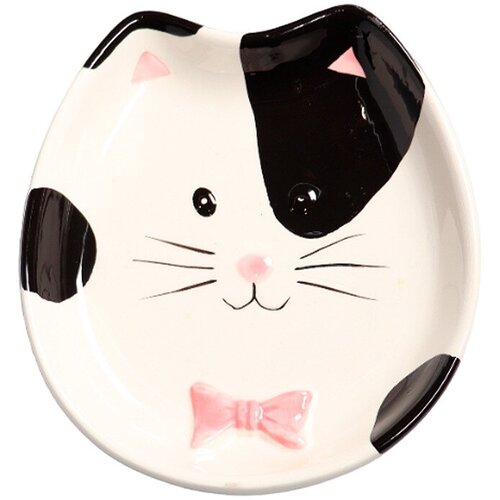 Миска Mr.Kranch керамическая для кошек Мордочка кошки черно-белая 130 мл Mr. Kranch 2022060210715