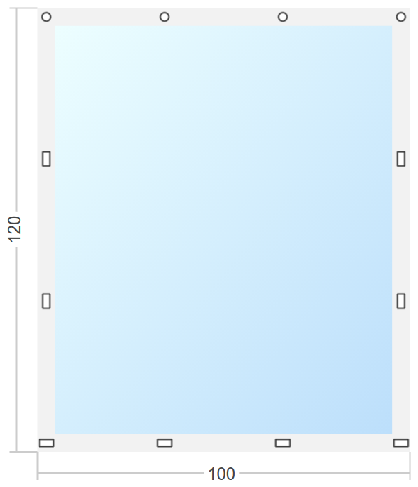Мягкое окно Софтокна 100х120 см съемное, Скоба-ремешок, Прозрачная пленка 0,7мм, Белая окантовка, Комплект для установки - фотография № 3