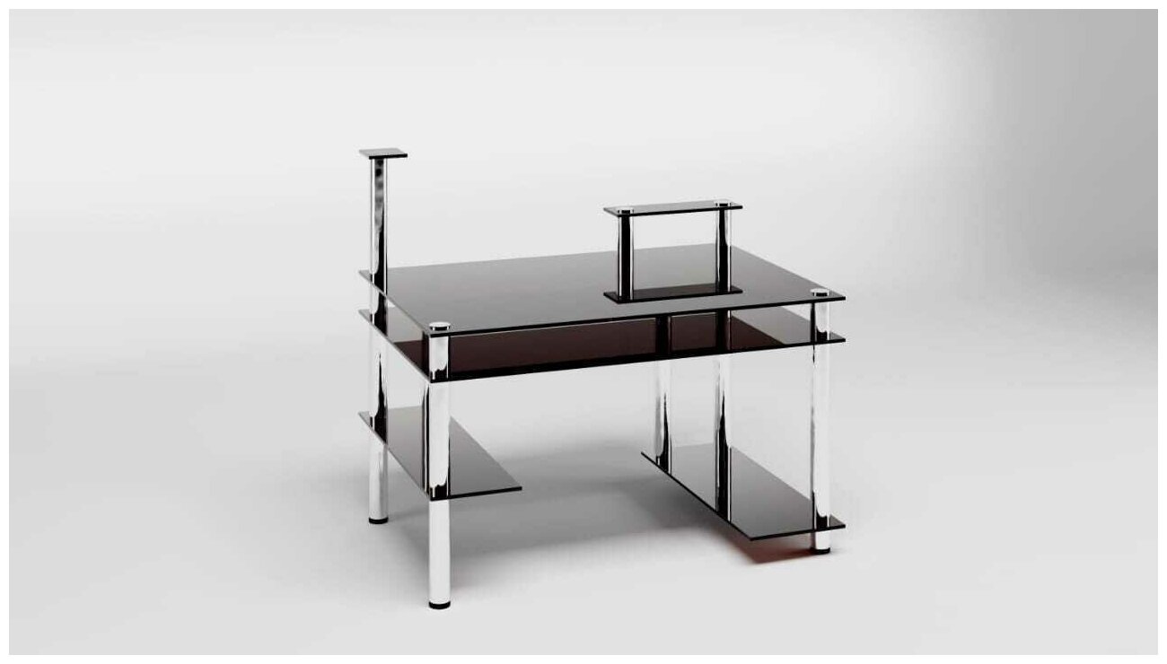 фото Компьютерный стеклянный стол стеклянный А-1 /для офиса /для дома/ VAIDIRI VK0А1/ 120х80х73