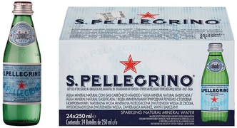 Вода минеральная San Pellegrino (Сан Пеллегрино) 24 шт по 0,25 л стекло