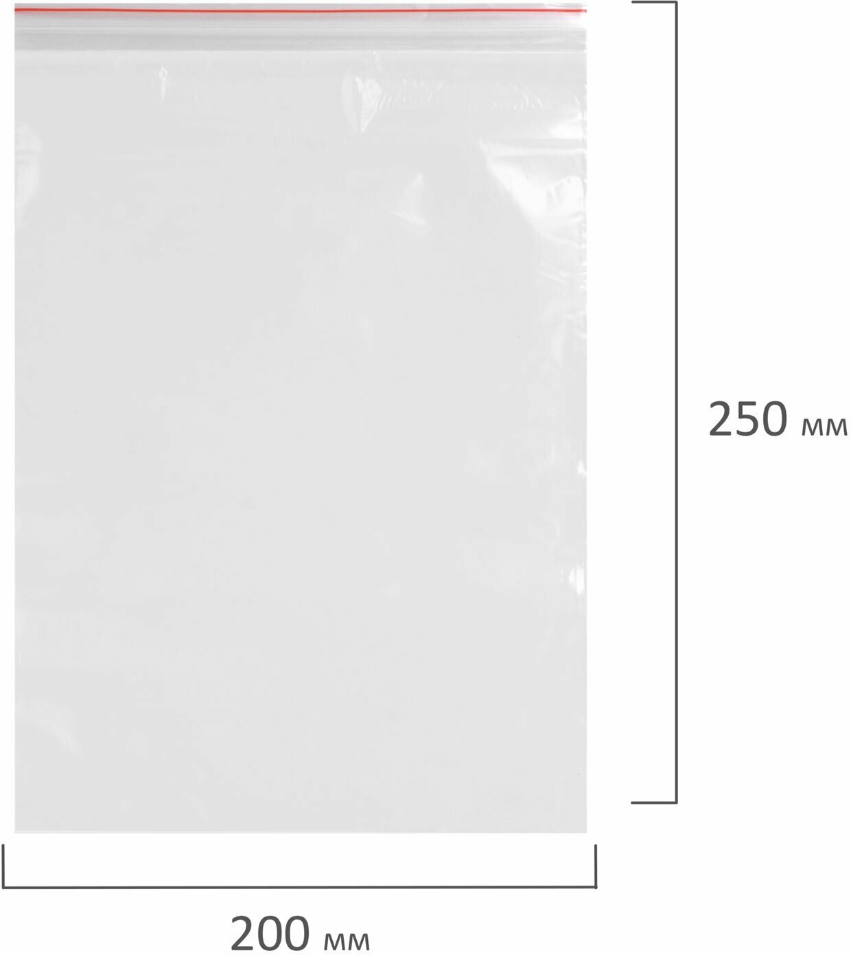 Зип пакет с замком / застежкой (гриппер) фасовочный / упаковочный, для хранения продуктов, комплект 100 штук, 20х25 см, толщ. 35 микр, Staff, 608167 - фотография № 11