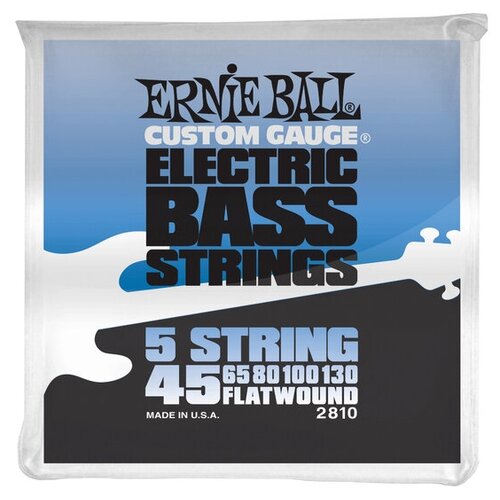 Струны для бас-гитары Ernie Ball 2810 45-130 Flat Wound Bass 5
