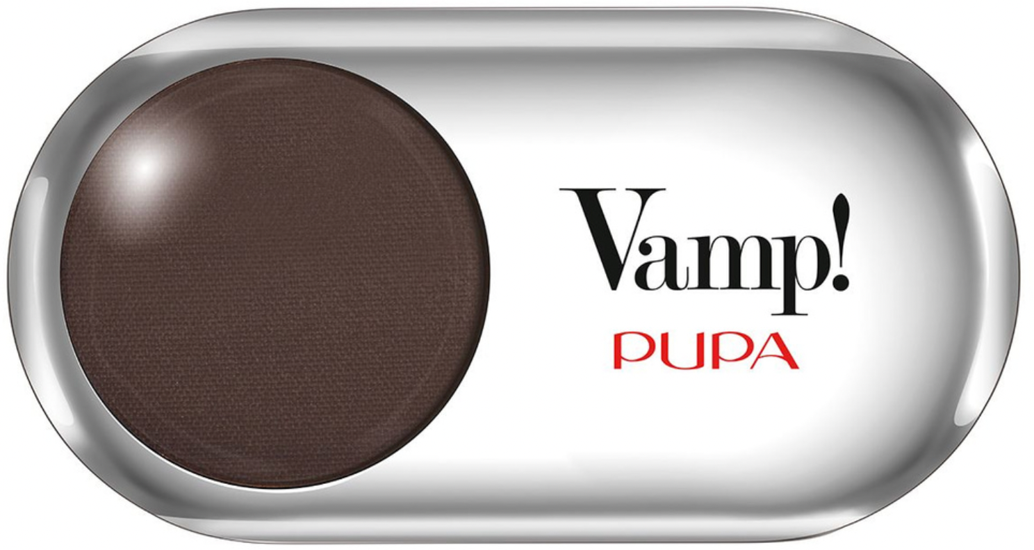 Пупа / Pupa - Тени запеченные для век сияющие Vamp Matt тон 405 Темный шоколад 1 г