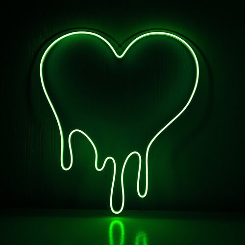 Светильник декоративный Неоновая вывеска Сердце 67*60