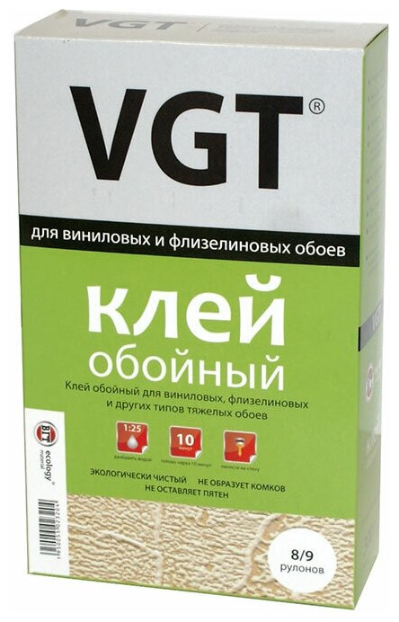 Клей для виниловых и флизелиновых обоев VGT, 0,3 кг