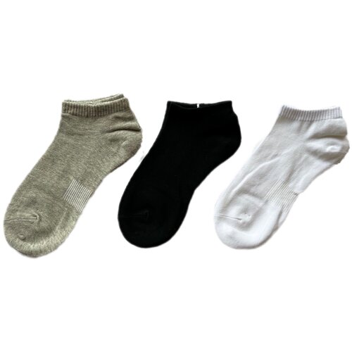 фото Носки женские 3 пары цвет белый, серый, черный, копмлект корона