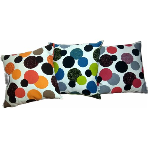 Подушка декоративная Круги оранж