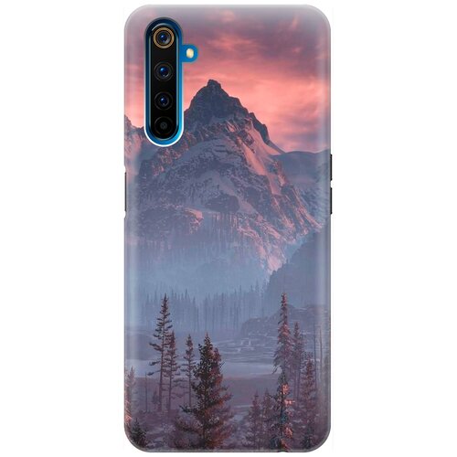 фото Re:pa накладка transparent для realme 6 pro с принтом "лес, горы, зарево"