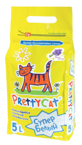 Наполнитель комкующийся PrettyCat Cупер белый с ароматом лаванды, 5л/4.2кг - фото №20