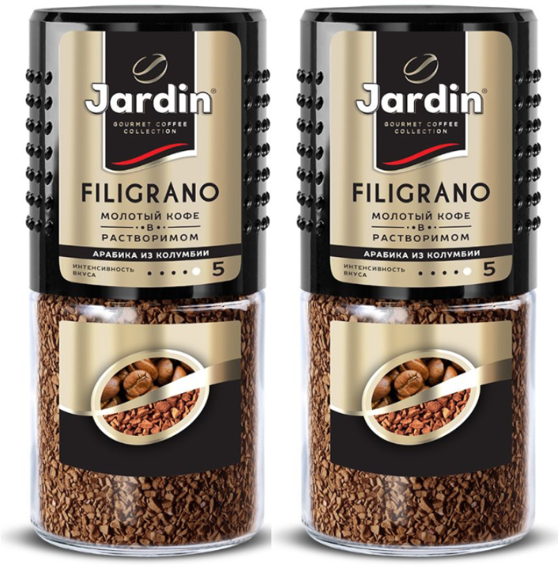 Кофе растворимый Jardin Филиграно 95 грамм 2 штуки