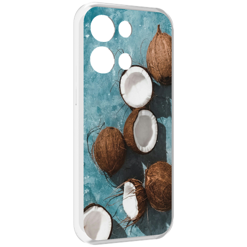 Чехол MyPads красивые-кокосы для OPPO Reno8 Pro задняя-панель-накладка-бампер