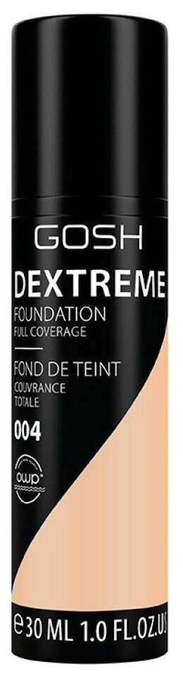 GOSH Тональный крем Dextreme Full Coverage Foundation, 30 мл, оттенок: 004 Natural