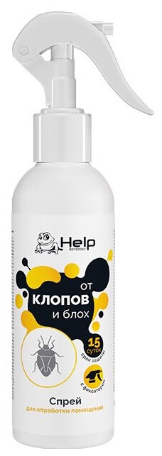 спрей от клопов и блох 200мл help инсектицидный 80224 - фото №1