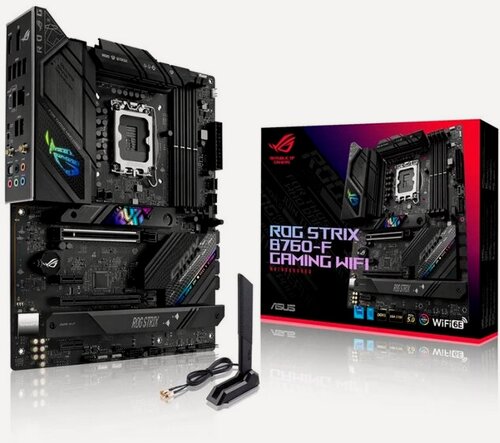 Изображение товара Материнская плата Asus ROG Strix B760-F Gaming, поддержка RAID, 4 слота DDR5, 3 разъема M.2