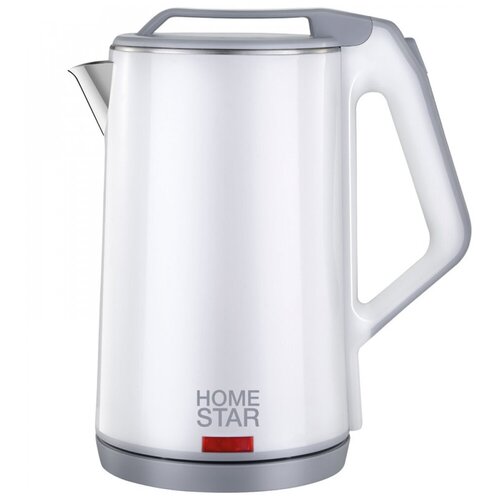 чайник электрический homestar hs 1009 1 8л стальной черный 002995 Чайник элекрический HOMESTAR HS-1036 (1,8 л) белый, двойной корпус 1302126