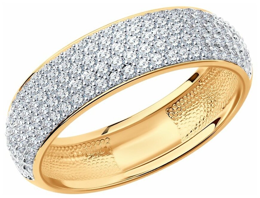 Золотое кольцо c бриллиантами 1010255 