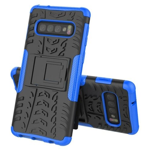 фото Чехол mypads для samsung galaxy s10 plus sm-g975f противоударный усиленный ударопрочный синий