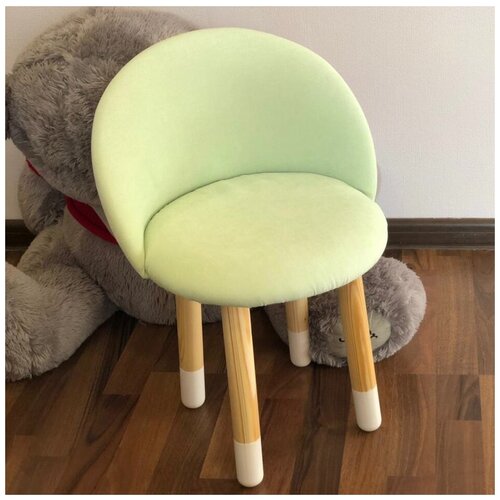 Детский мягкий стульчик/зеленый