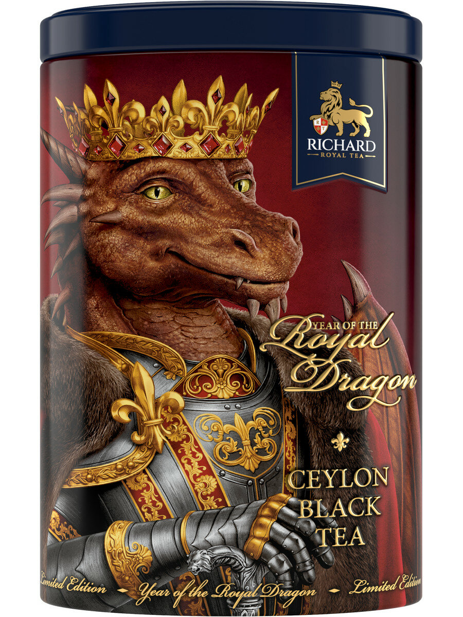 Richard "Year of the Royal Dragon" чёрный весовой чай, 80 г,король - фотография № 1