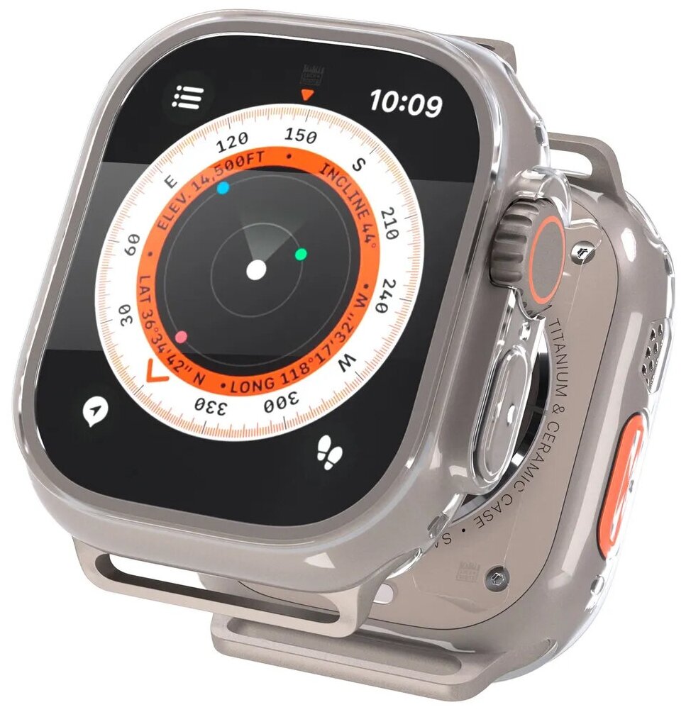 Чехол на смарт часы Apple Watch Ultra, Ultra 2 c диагональю экрана 49 мм Luckroute - Противоударный тонкий бампер с защитой от повреждений, грязи и отпечатков