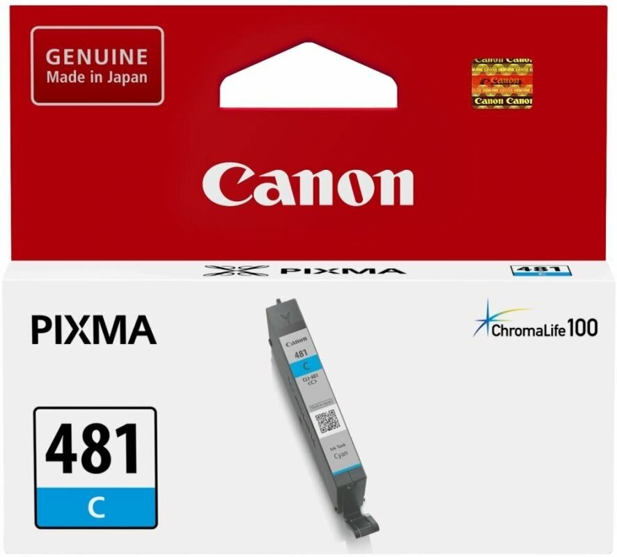 Картридж струйный Canon CLI-481 C (2098C001) cyan для Canon Pixma TS6140/TS8140TS/TS9140/TR7540 (5.6