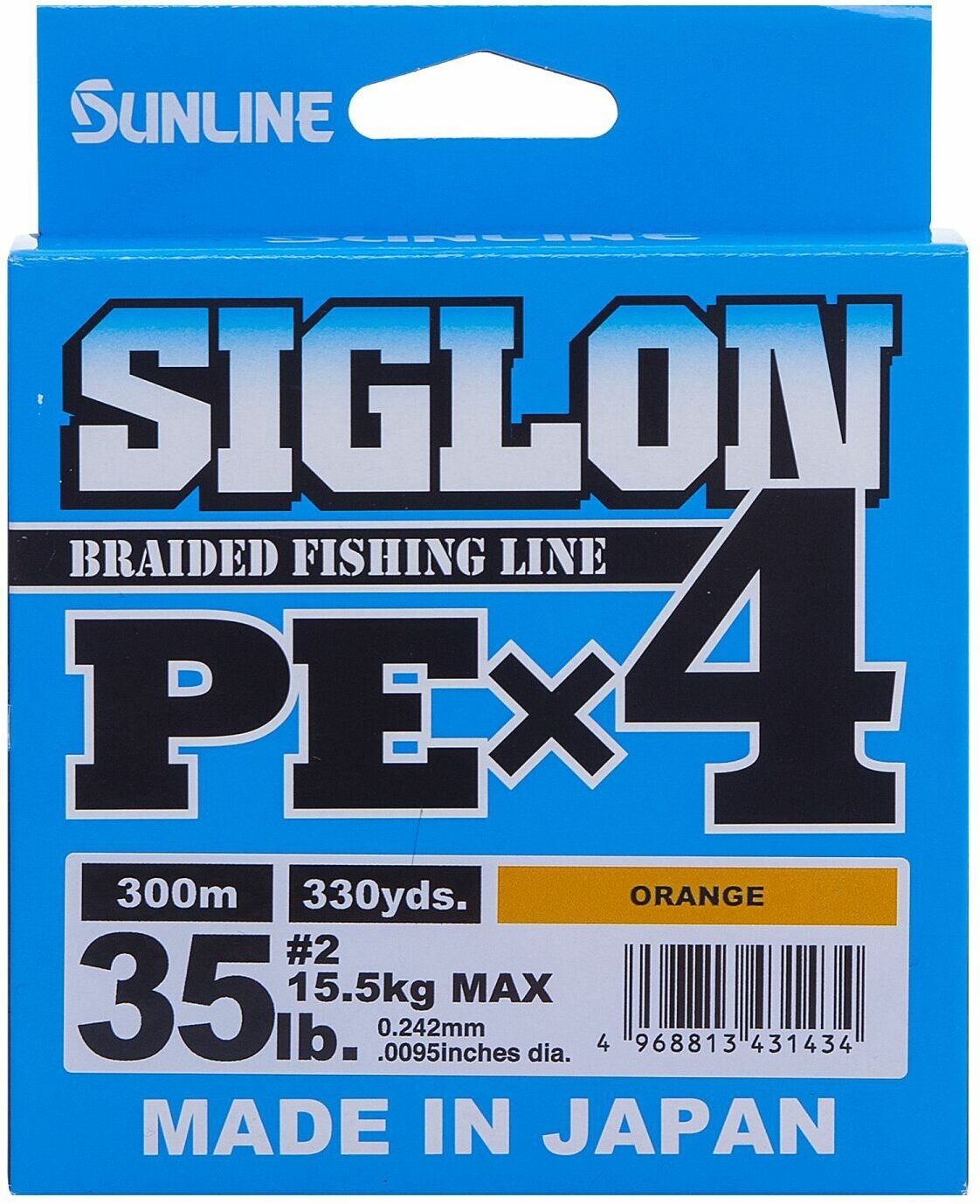 Шнур плетеный Sunline Siglon PE X4 #2 0,242мм 300м (orange)