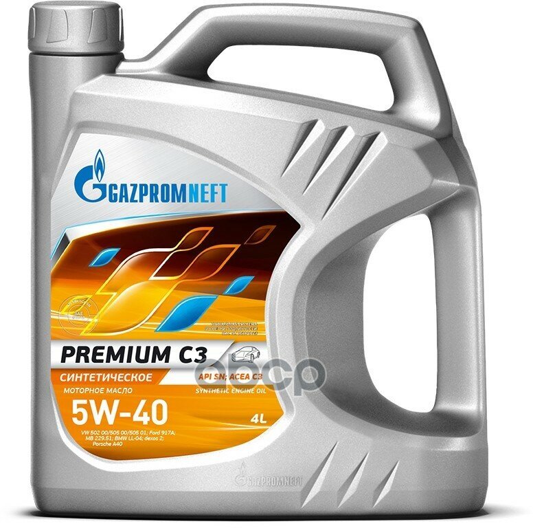 Gazpromneft Масло Моторное Gazpromneft Premium C3 5W-40 Синтетическое 4 Л 253142233